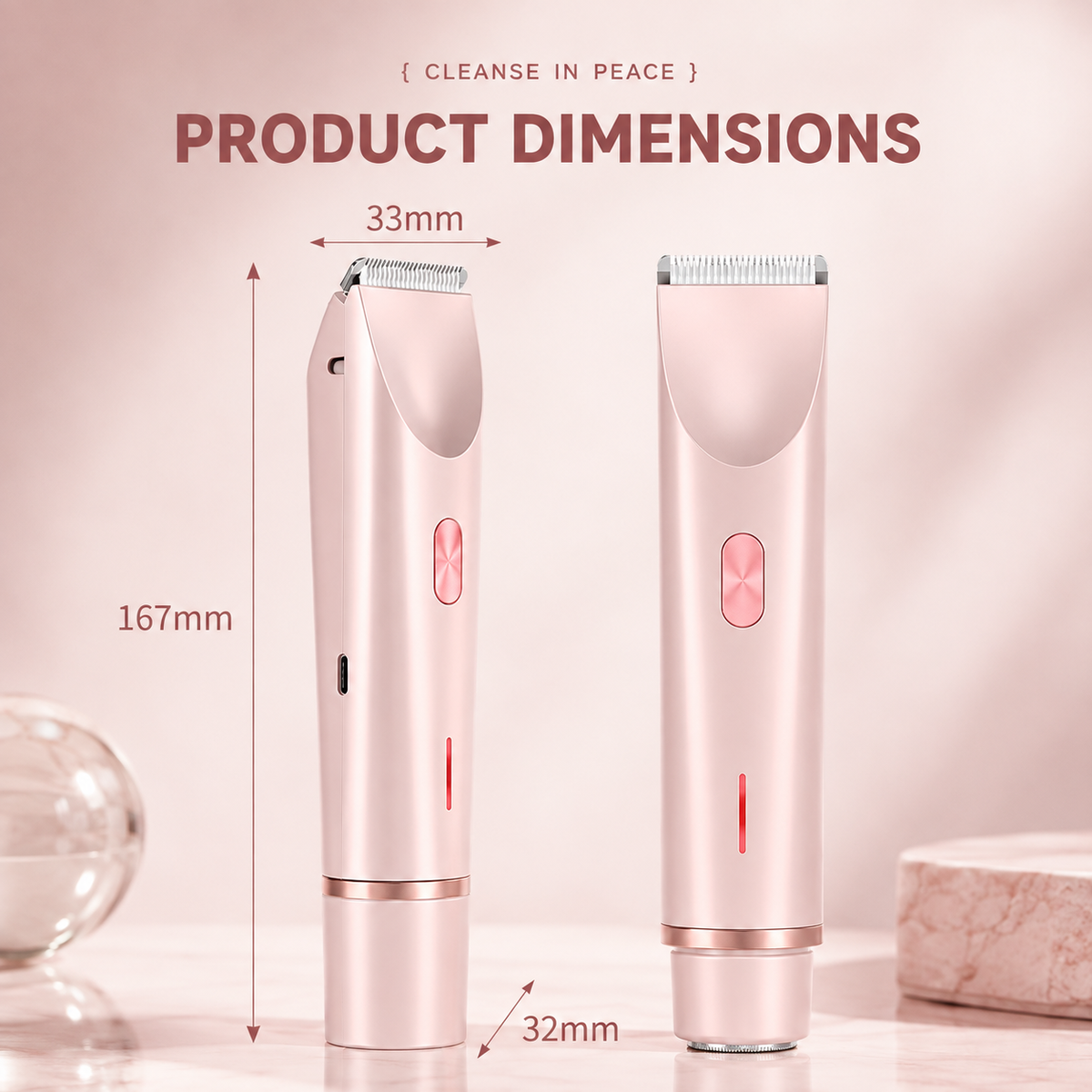 Rechargeable Waterproof Women's Electric Shaver