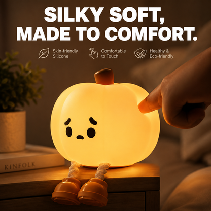 Pumpkin-shaped silicone pat light